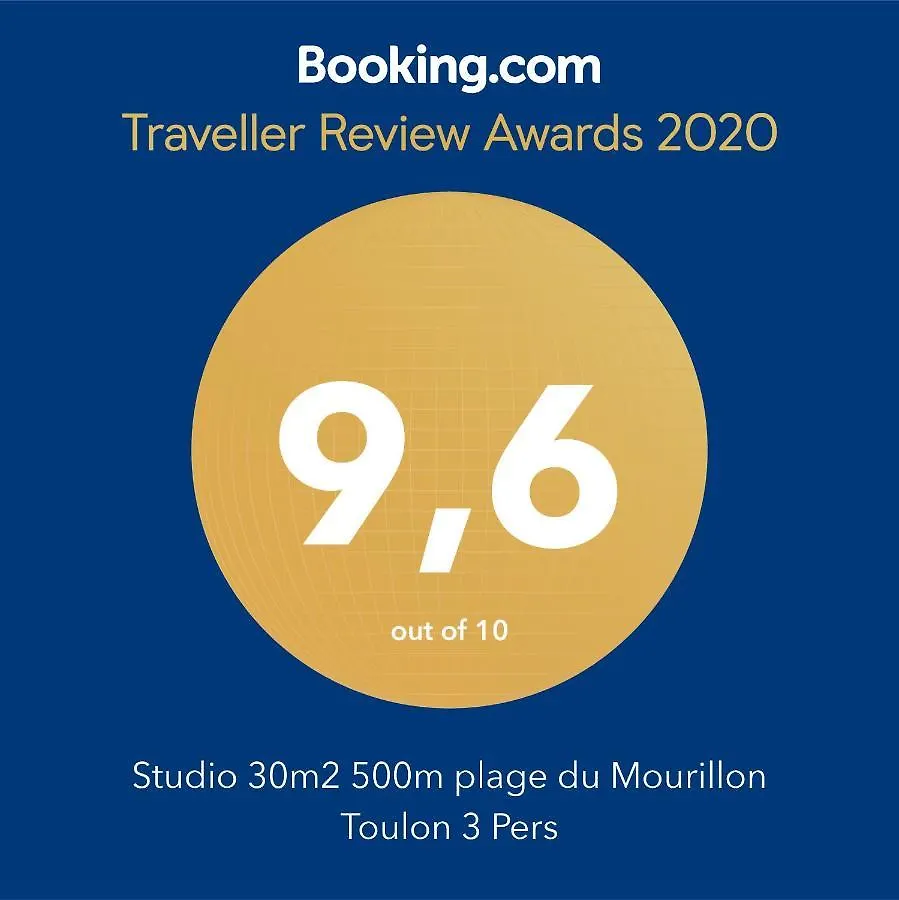 Studio 30 M2 500M Plages Mourillon 3 Personnes Toulon Lejlighed